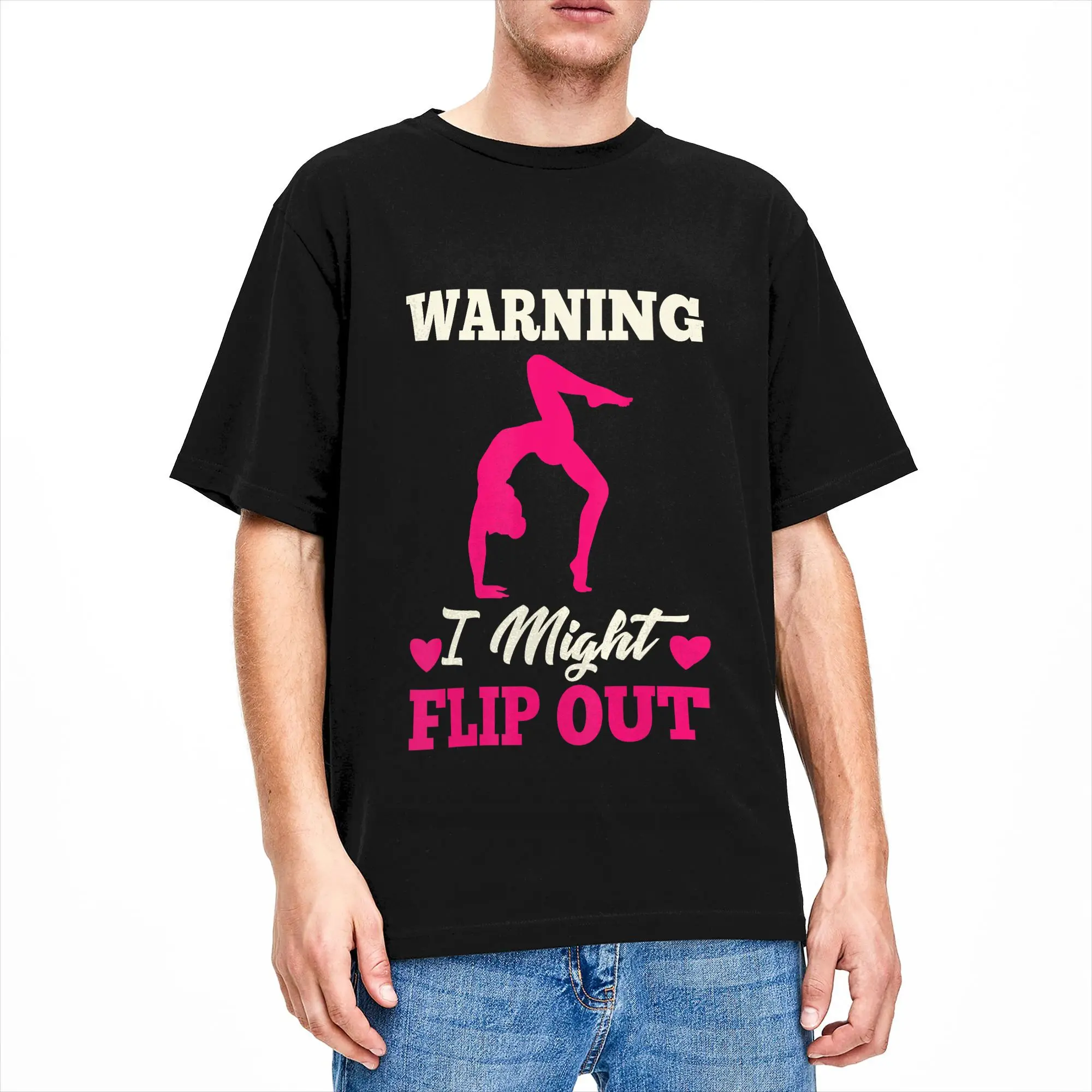 Cute Gymnastics Art Tumbling Gymnast T Shirts Men 100% Cotton Awesome T-Shirt Crew Neck  Tees Short Sleeve Clothes Gift Idea