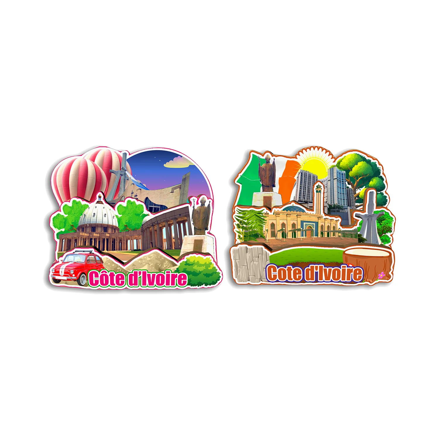 

cote d'Ivoire Fridge Magnet Travel Souvenir Gift Handmade Decorative Refrigerator Sticker Home Decoration