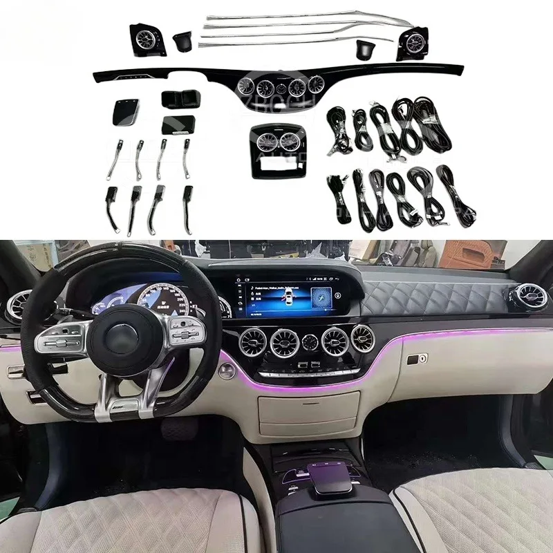 

W221 upgrade to W222 Interior For Benz S600 S500 S350 W223 Air Vent Ambient Light Car interior