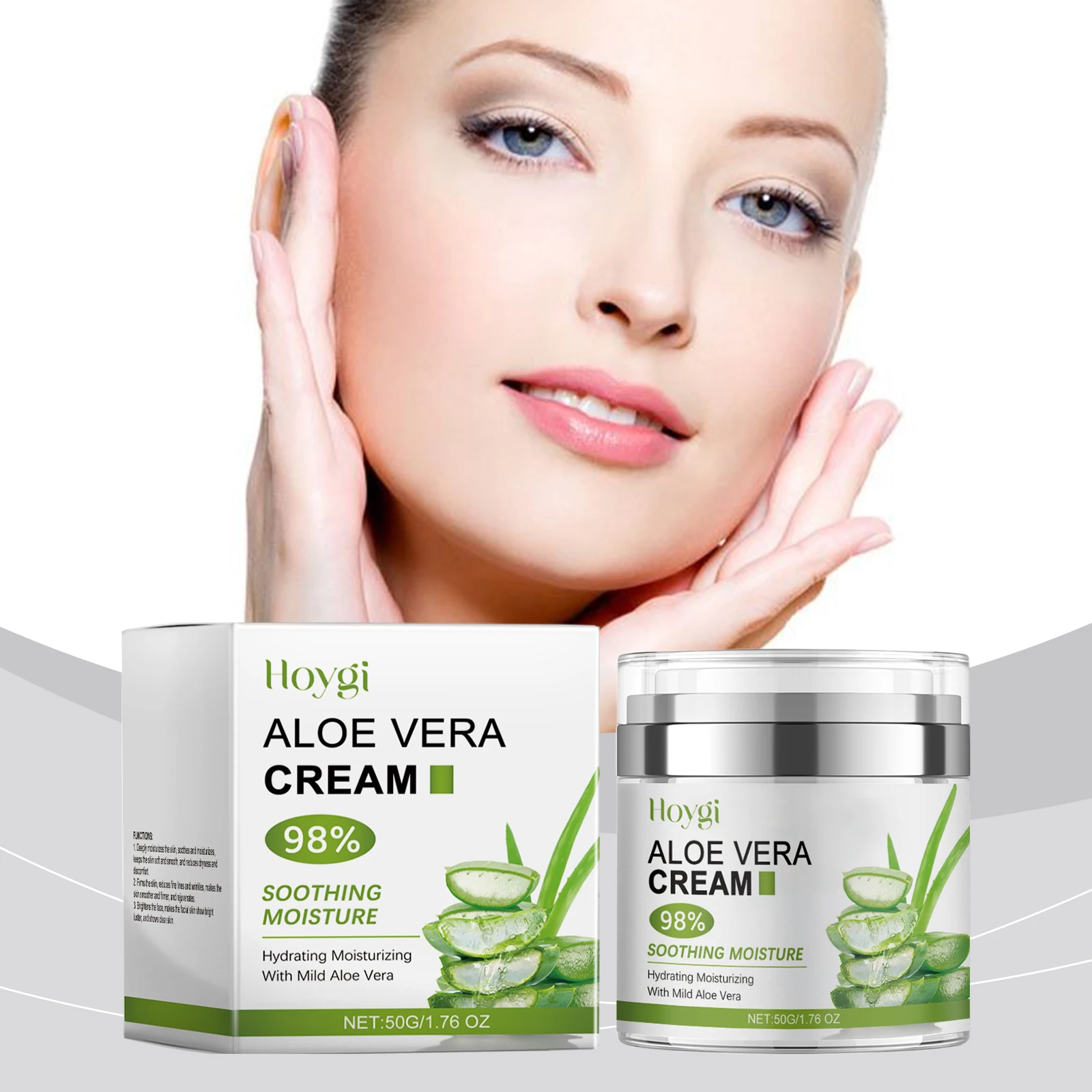 Crema hidratante facial, crema facial antiarrugas, crema hidratante facial que contiene ingredientes vegetales naturales, para el acné