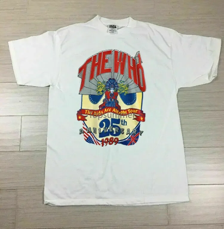 The Who The Kids Are Alright Tour 25Th Anniversary 1989 Shirt The Best Reprint Design T Shirt Men'S High Quality