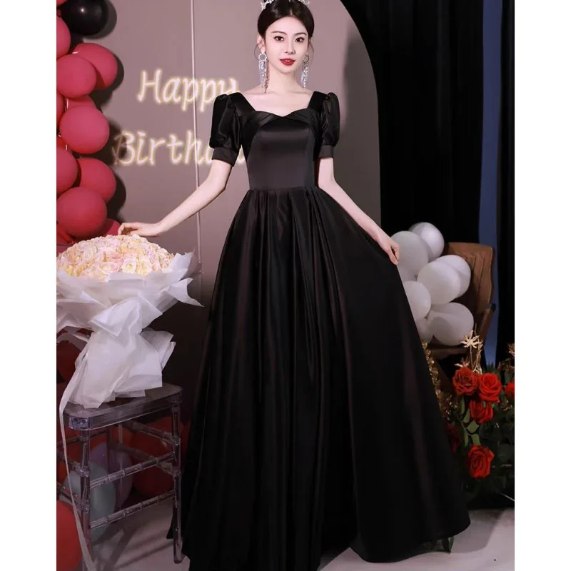 Banquet Evening Dresses Women\'s 2024 New Slim Princess Student Light Luxury Birthday Party Annual Meeting Host Graduation Dress