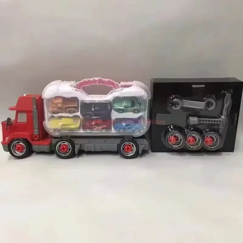 Disney pixar carros brinquedo conjunto pull-back caminhão modelos relâmpago mcqueen jackson tempestade mack veículos de jogo das crianças presente colecionável