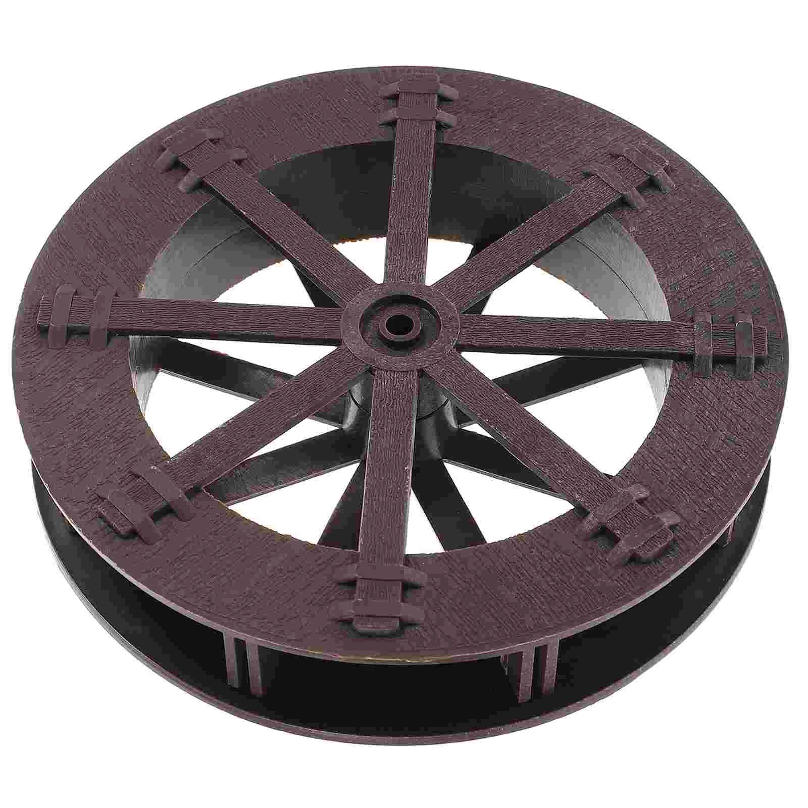 Plastic Feng Shui Water Wheel 13 5cm Coffee Fountain Decor for Fish Tank Garden Lotus Bowl Mini Model