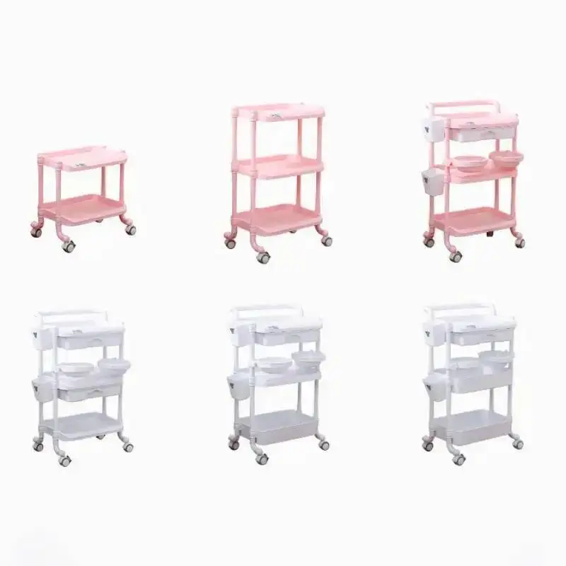 

Trolley Salon Beauty Special Trolley Storage Tool Nail Art Eyelash Hairdressing Trolley with Wheels Tattoo Barber Shop Mobile