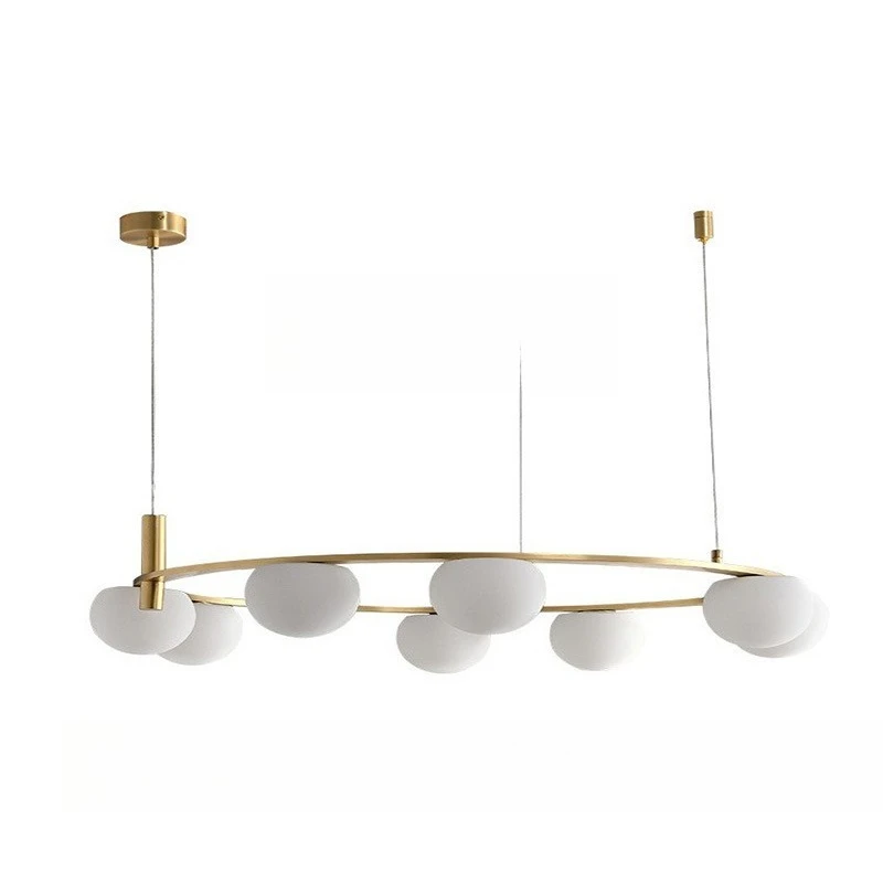 

Minimalist modern all copper, ring lamp Nordic art, living room bedroom round table dining room, lamp designer