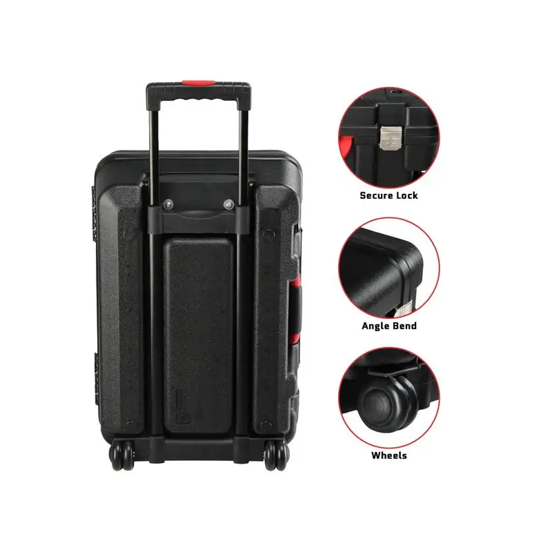 Set Peralatan Rumah Tangga 599-Piece, Kit Perbaikan Mobil dengan Kotak Peralatan Beroda, Peralatan Mekanik & Bor Tanpa Kabel 21V