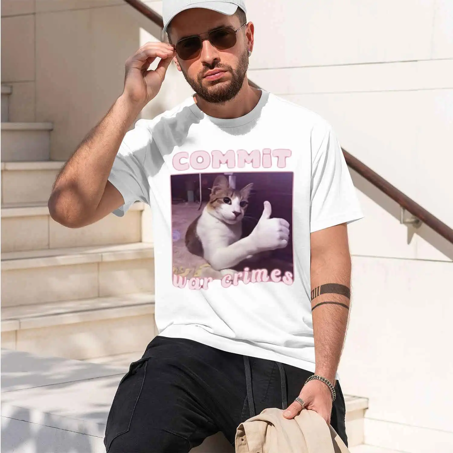 Commit War Crimes Funny T-shirt Man Woman Grh Tees Clothes Tee Tshirt Harajuku Short Sve Print T Shirt 2026 New Model Short-slee