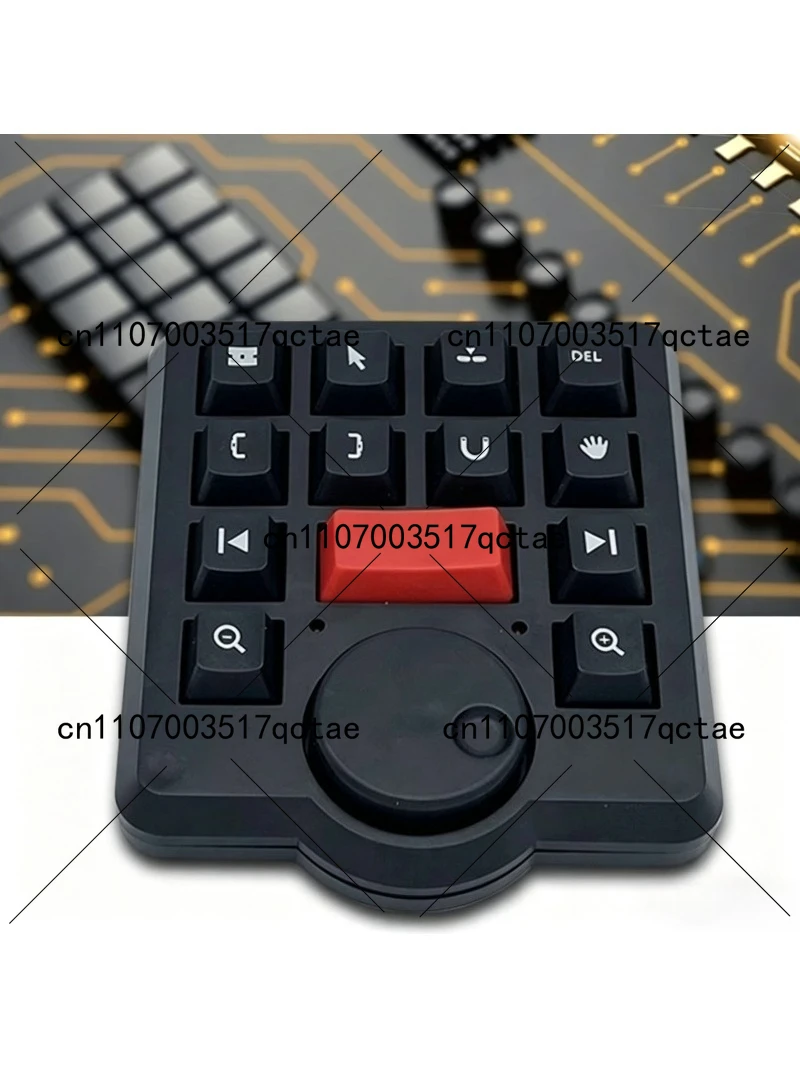 Wired USB Driver Free Keyboard Controller with Custom Hotkey for Video Editing Streaming Office Home Use Shortcut Pad