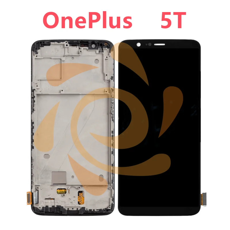 Pantalla táctil AMOLED / TFT Original para Oneplus 5T 1 + 5T, repuesto de marco, novedad de 100%