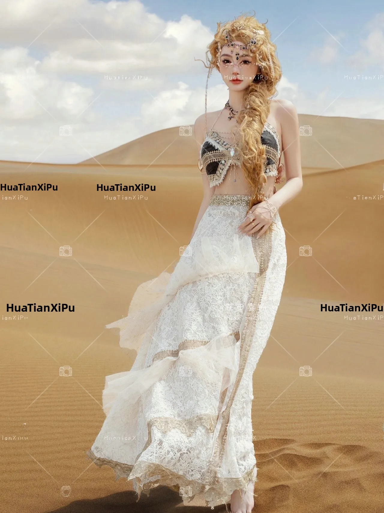 

Новый летний костюм Ханьфу «Летающая принцесса» в этническом стиле для женщин, коллекция 2024 года, для путешествий по пустыне и фотосессий в стиле Дуньхуан