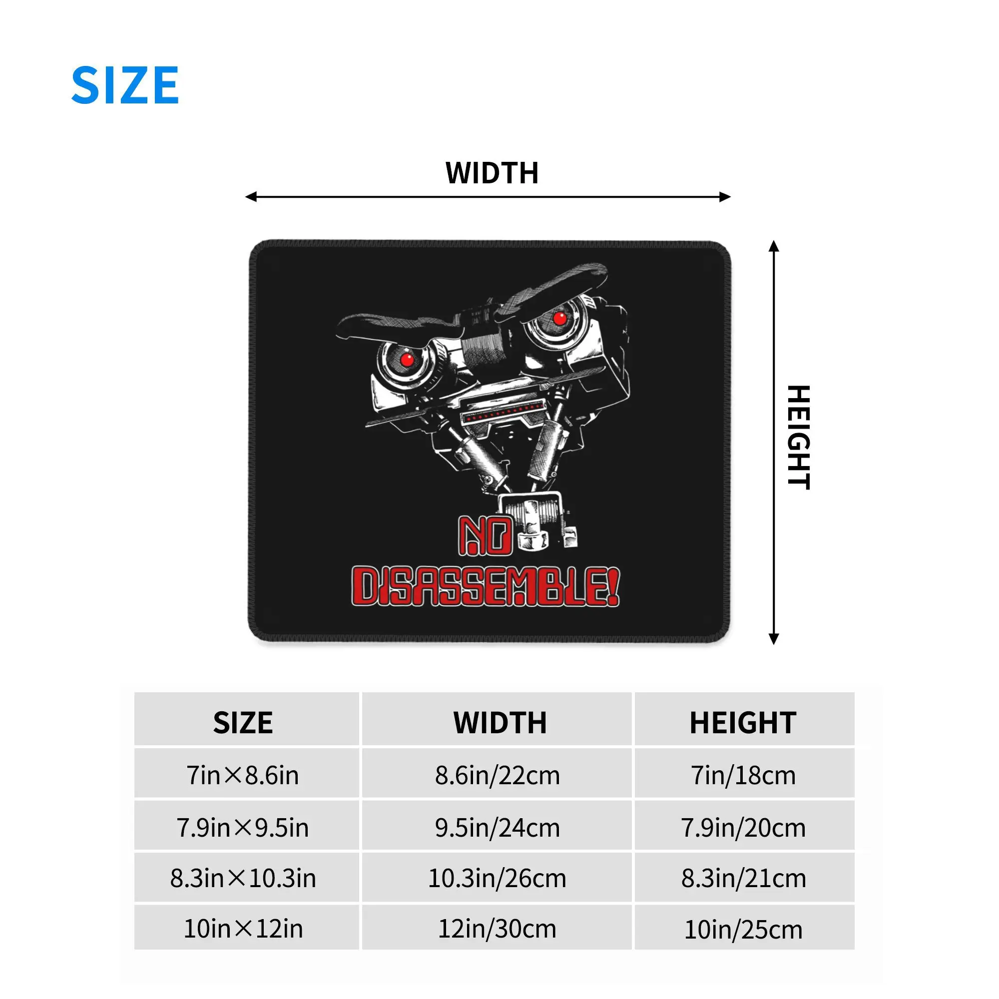 Alfombrilla de ratón Johnny Five sin desmontaje, alfombrilla para teclado de ordenador, alfombrilla para ratón, Gaming, PC, portátil, escritorio, accesorios de oficina, alfombrillas para mesa