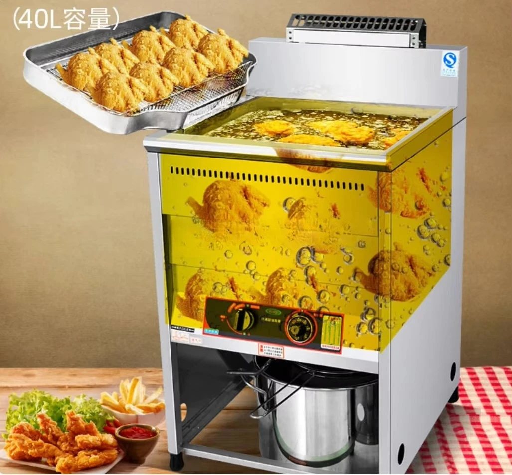 معدات قلي رقاقة البطاطس متعددة الوظائف عالية الجودة، كهربائية للوجبات السريعة التجارية، مقلاة زيت الدجاج ذات الدهون العميقة