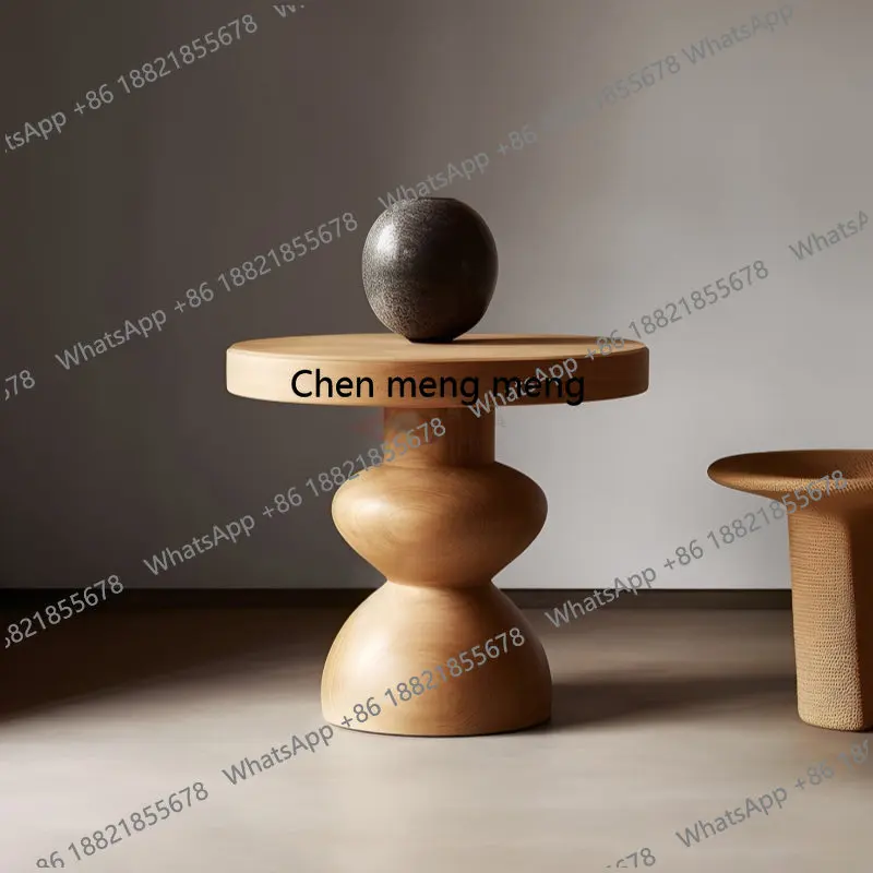 

Solid wood coffee table small table creative sofa side few bedroom bedside small round table balcony