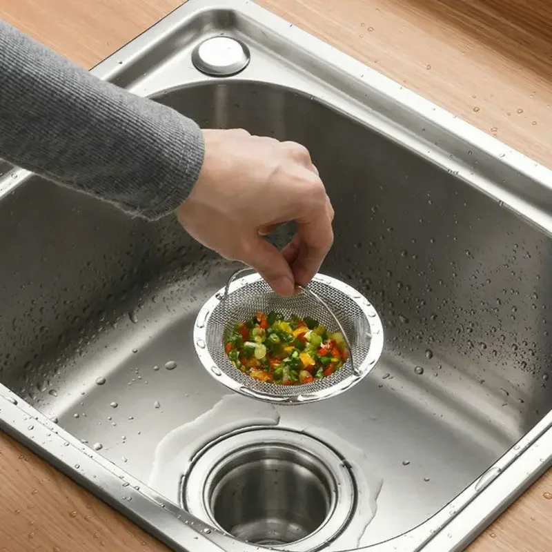 

1Pc Stainless Steel Kitchen Sink Filter, Garbage Food Residue/Hair Catcher, Keep Your Bathtub