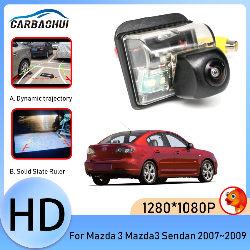 

Dynamic Trajectory Line Car Reverse Rear View Camera Night Vision High quality RCA For Mazda 3 Mazda3 Sendan 2007 2008 2009