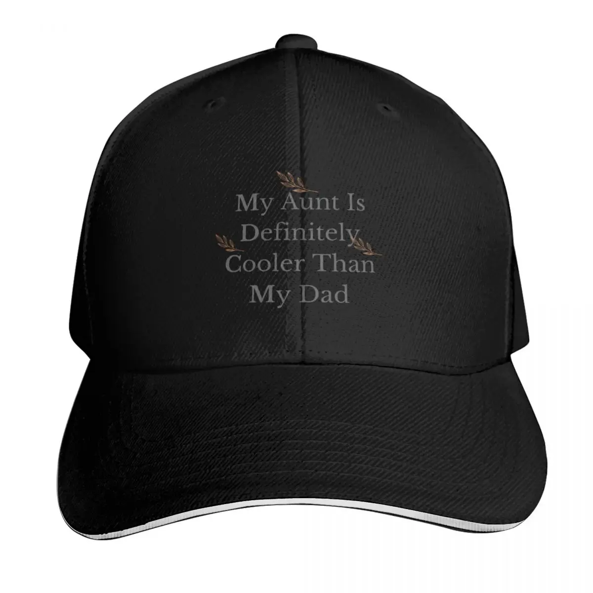 My Aunt Is Definitely Cooler Than My Dad Baseball Cap Breathable Mesh Back Adjustable Buckle Closure Moisture Wicking Quick Dry