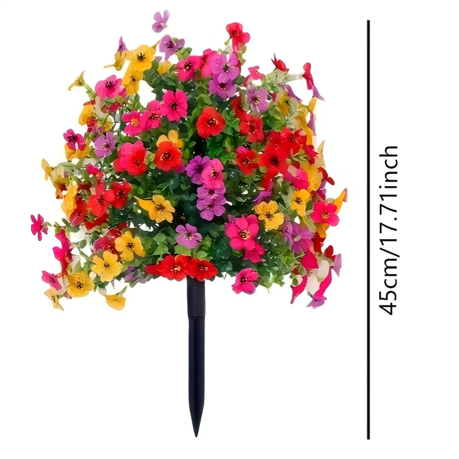 Künstliche Blumen für den Außenbereich, UV-beständig, mit Erdspießen, realistische Kunstpflanzen für Garten, Hof, Terrasse, Veranda, Hochzeit, Party – Detail 8