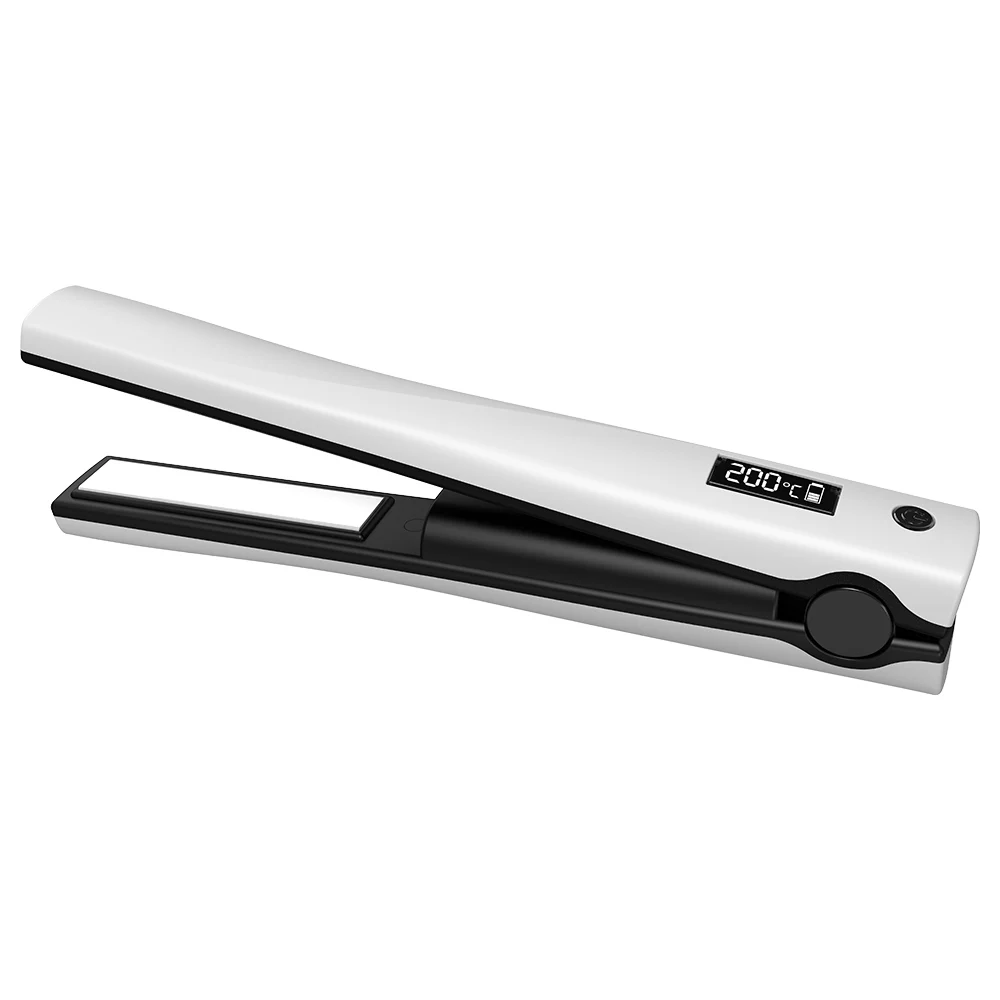 Professional Cordless Mini USB Hair Straightener Create Straight and Curled Styles Titanium  Ceramic Plates