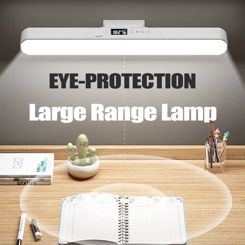 Lampe de bureau magnétique pour soins des yeux, Rechargeable par USB, veilleuse LED, affichage de l'état et du temps de la batterie, lampe de lecture pour la cuisine