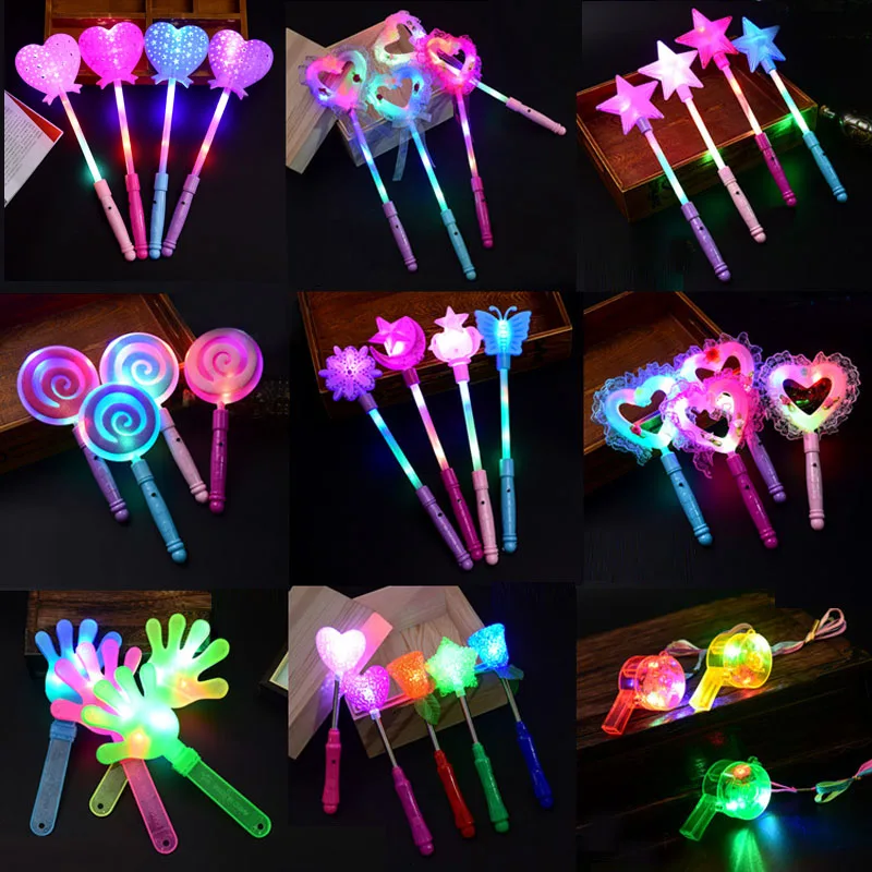 12pcs Flash Sticks Light Glowing Fairy Wand Kids Toys Props Glow Rave Party Parade glow stick Birthday Gift     Halloween