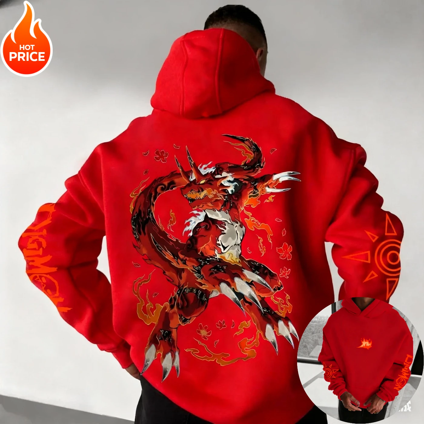 Digimon Guilmon Harajuku Herfst Anime Winter Mannen Vintage Hoodie Streetwear Vrouwen Oversized Hoodie Sweatshirt Lange Mouw Top Y2k