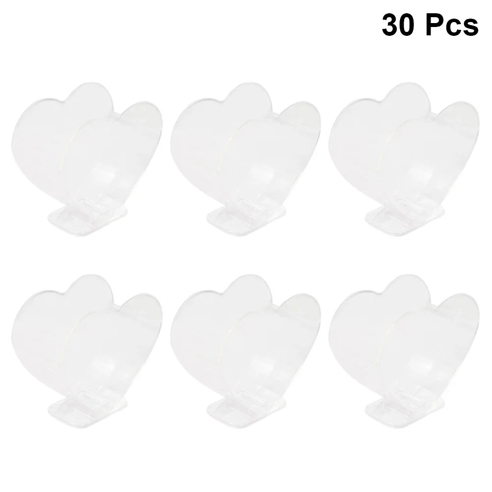 

30Pcs Heart Shaped Dessert Cups Clear Plastic Stylish Reusable Wedding Birthday Cocktail Mousse Jelly Container