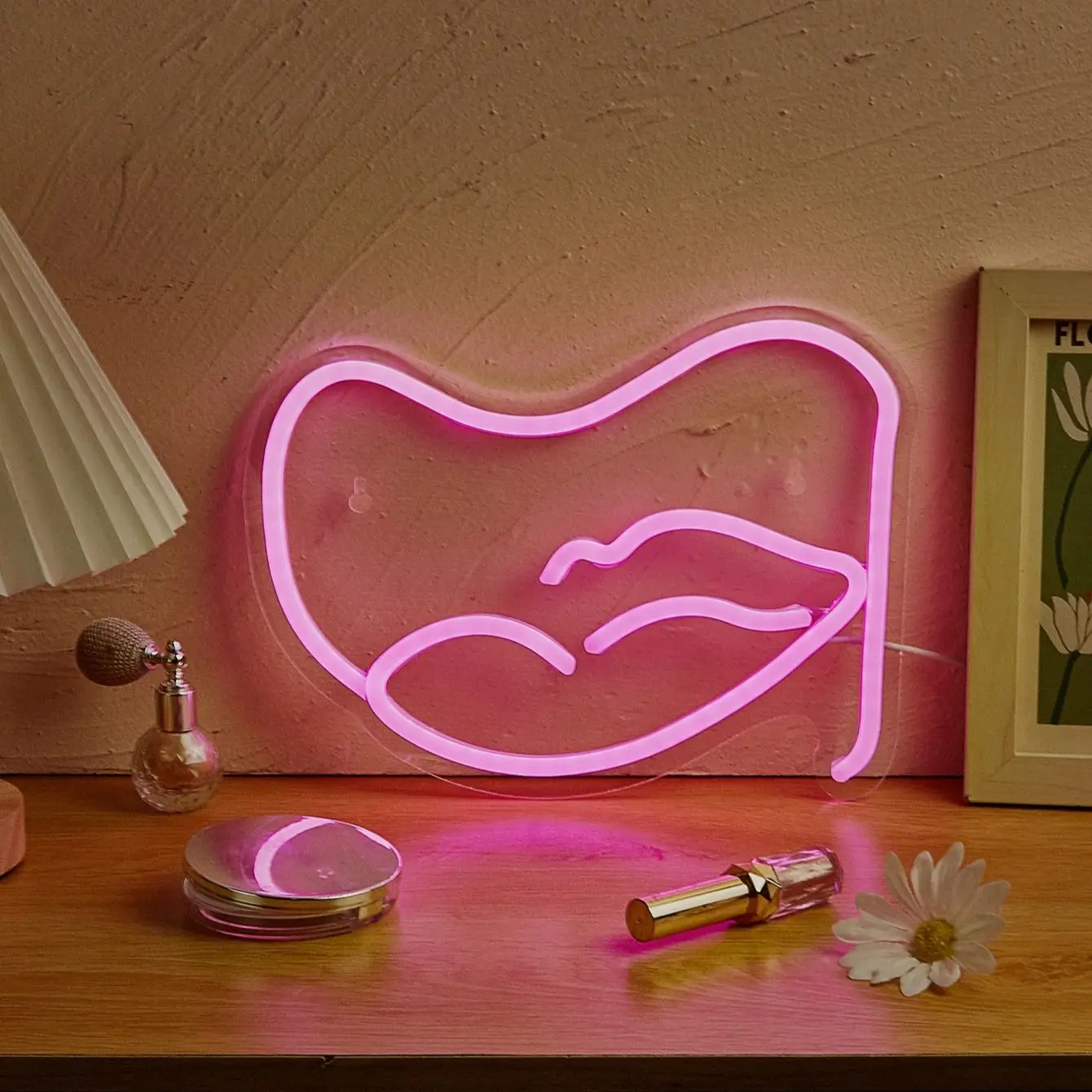 

Светодиодная неоновая вывеска Chi-buy LED Neon WeChat в форме губ, с питанием от USB, ночник, подходит для спальни, свадьбы, Хэллоуина, Дня благодарения, Рождества
