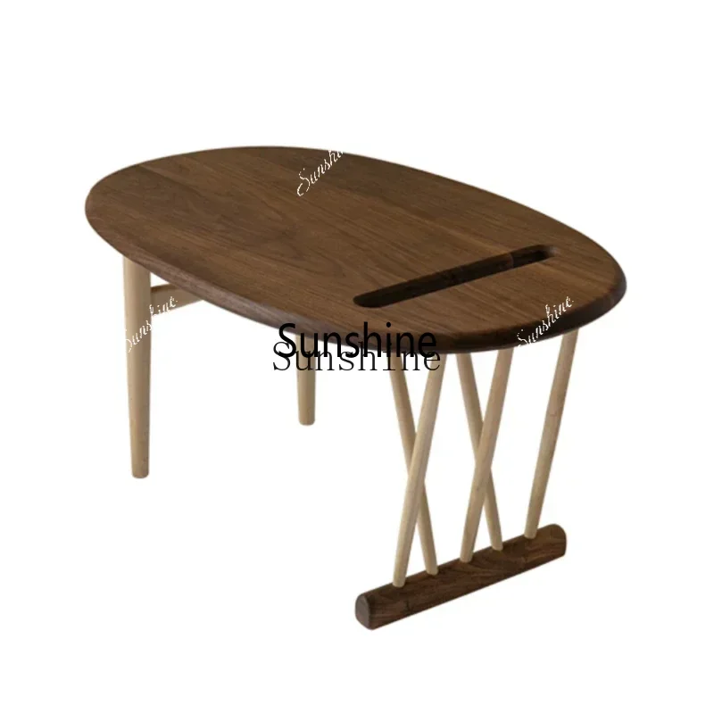 Walnut solid wood game painting learning desk chair children's small apartment coffee tableX
