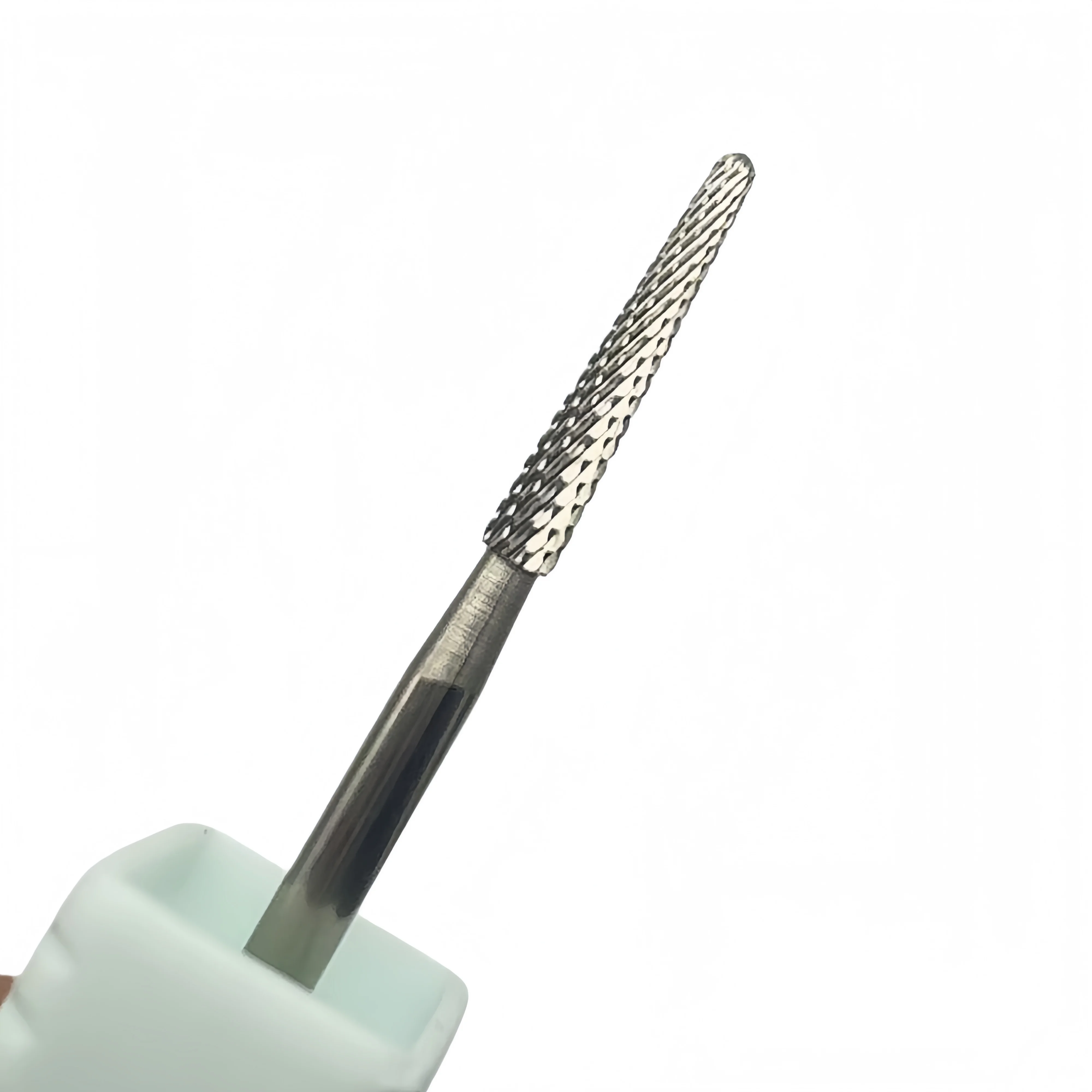 1Pcs Silver-Plated Tungsten Carbide Nail Drill Bit Sharp Cuticle Remover For Gel Polish Removal Rhinestone Removal Nail Prep Too