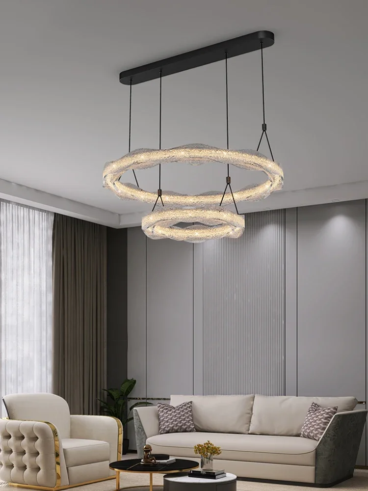 الحديثة الفاخرة الثريا الإيطالية الفنية الراتنج حلقة مستديرة غرفة المعيشة ضوء السقف العناية بالعين