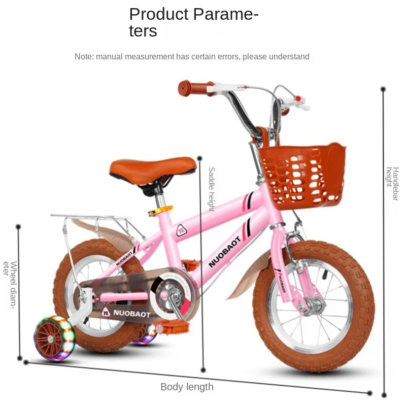 Children's Bicycles Suitable for 3-5-8 Year Old Boys and Girls 12-14-16-18 Inches Drop-shipping