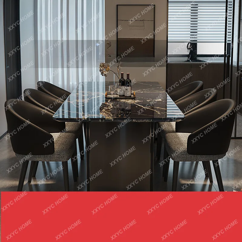 LModern simple rectangular household dining Small apartment dining table restaurant table