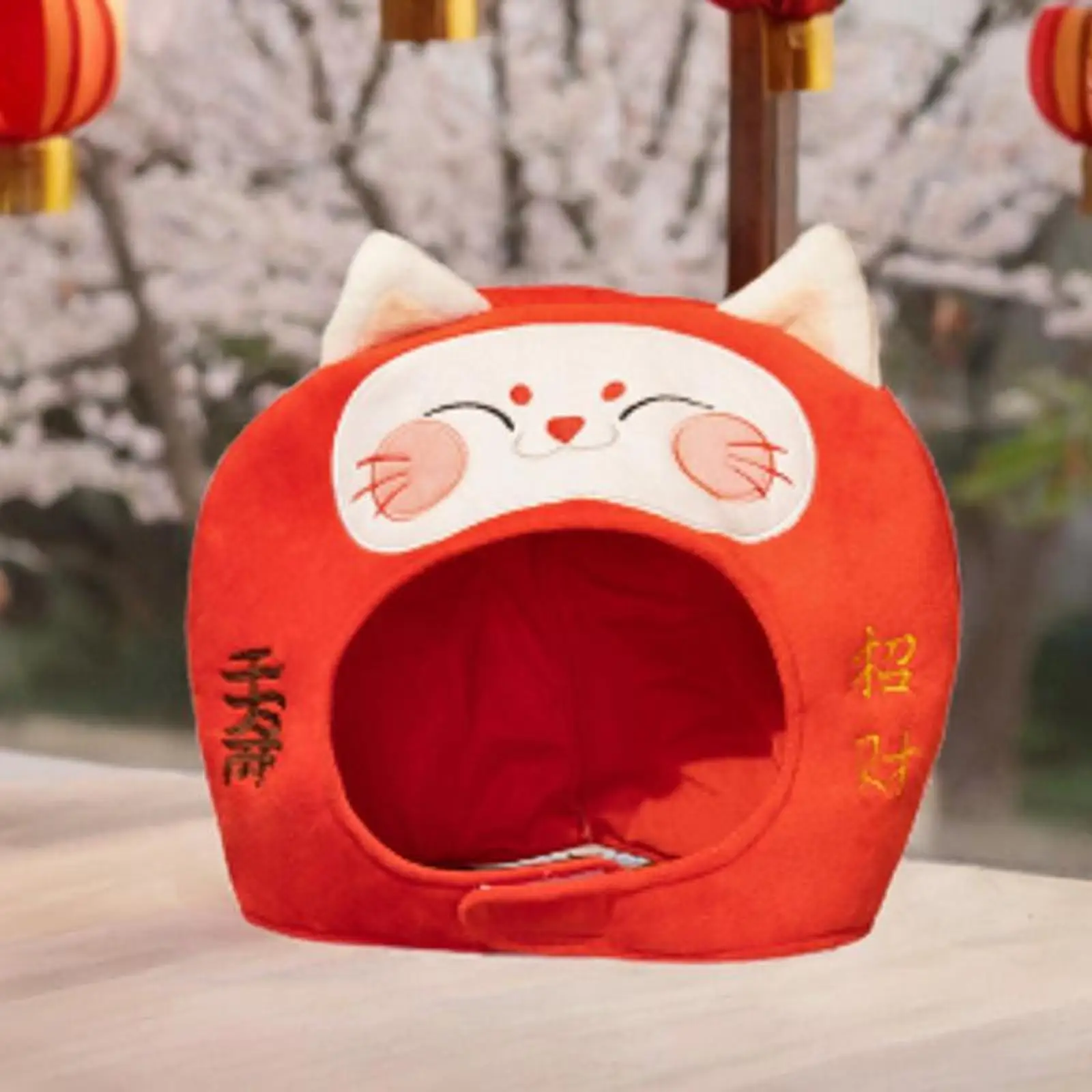 Divertido sombrero de gato de peluche, accesorios de disfraz, cubierta cálida, tocado para mascarada, Año Nuevo, Festival de Halloween, accesorio de fotografía