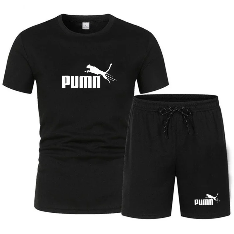 2026 summer hot selling men's clothing set fashionable short sleeved set casual sports set T-shirt+shorts two-piece set