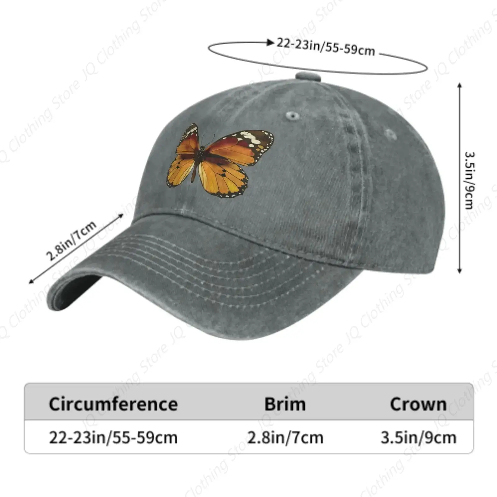 Withered Leaf Butterfly Classic Fashion Men Trucker Hat Cotton Breathable Women Cowboy Cap Outdoor Leisure Basketball Caps