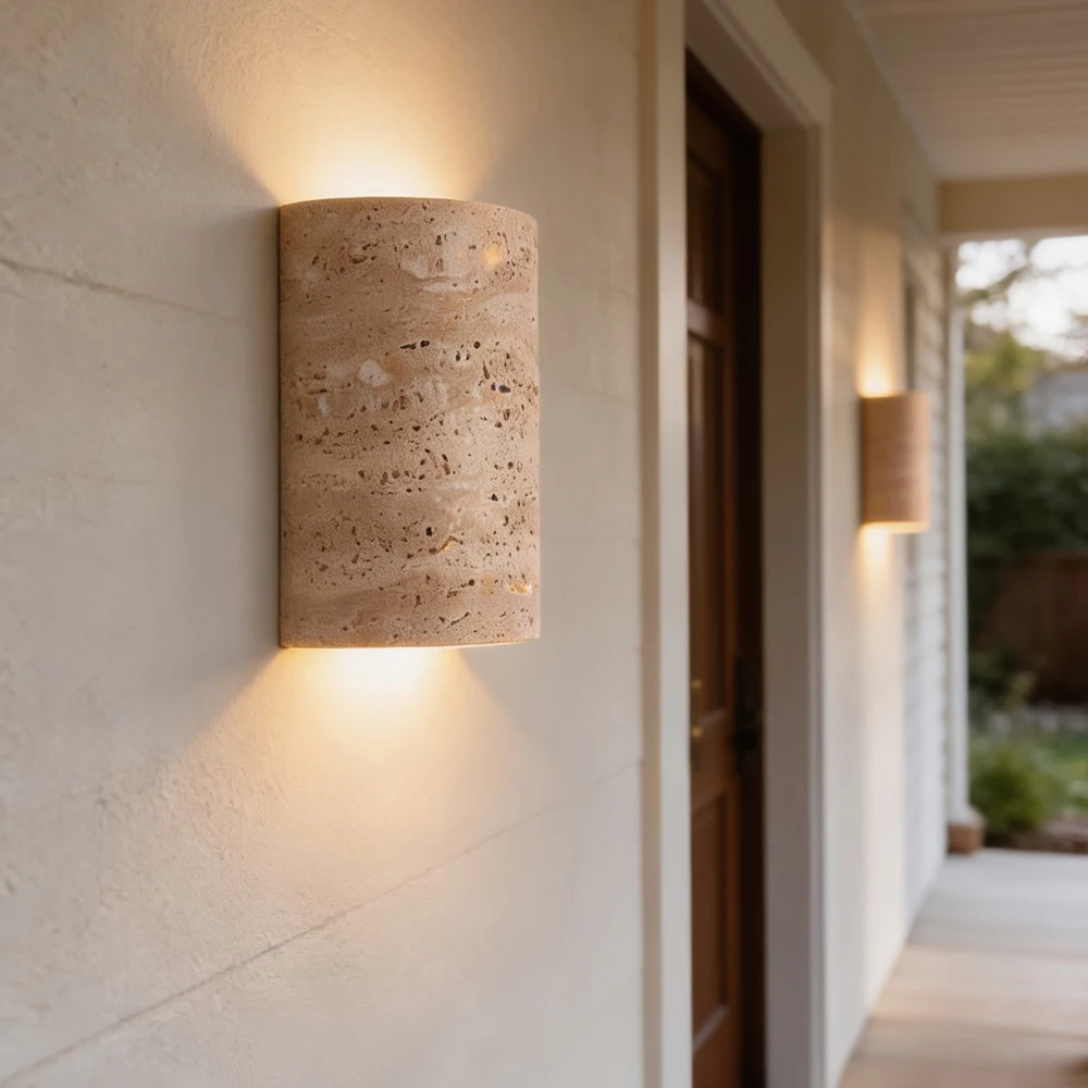 Curved Three-dimensional Yellow Cave Stone LED Wall Lamp Bedroom Bedside Lamp Wall Light Living Room Sand Background Wall Lamps