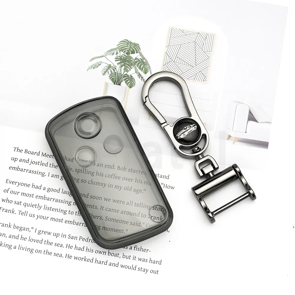 Transparent Black TPU Shell FobCar Key Case Cover for Honda Fit Jazz Shuttle GP2 Spada StepWgn RG1 Freed Spike Ge6 Accessories