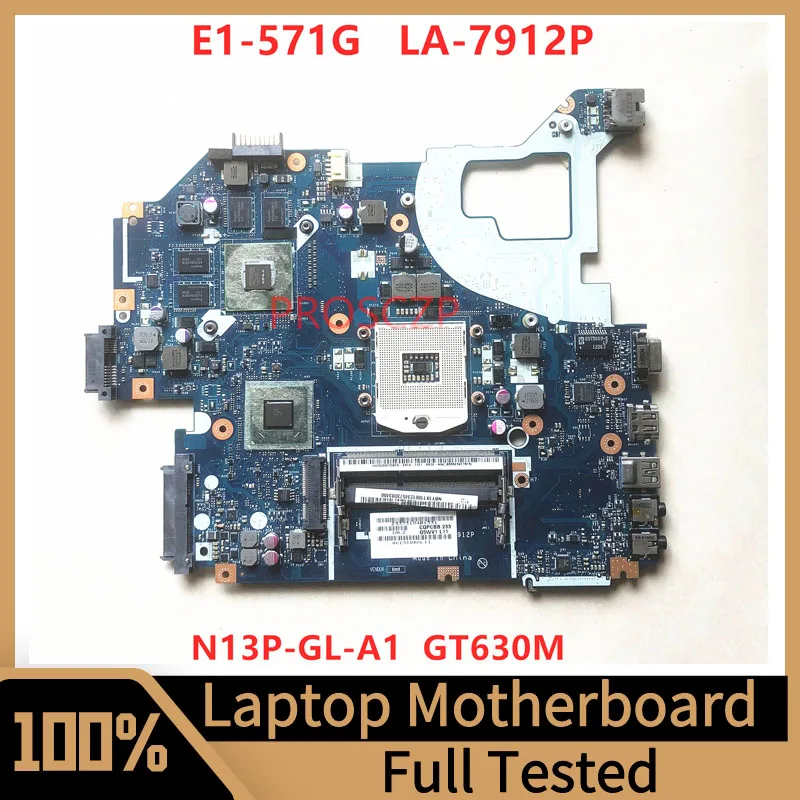 

Q5WVH LA-7912P For ACER V3-571G E1-571G Laptop Motherboard NBY1X11001 With HM77 N13P-GL-A1 GT630M 100% Full Tested Working Well