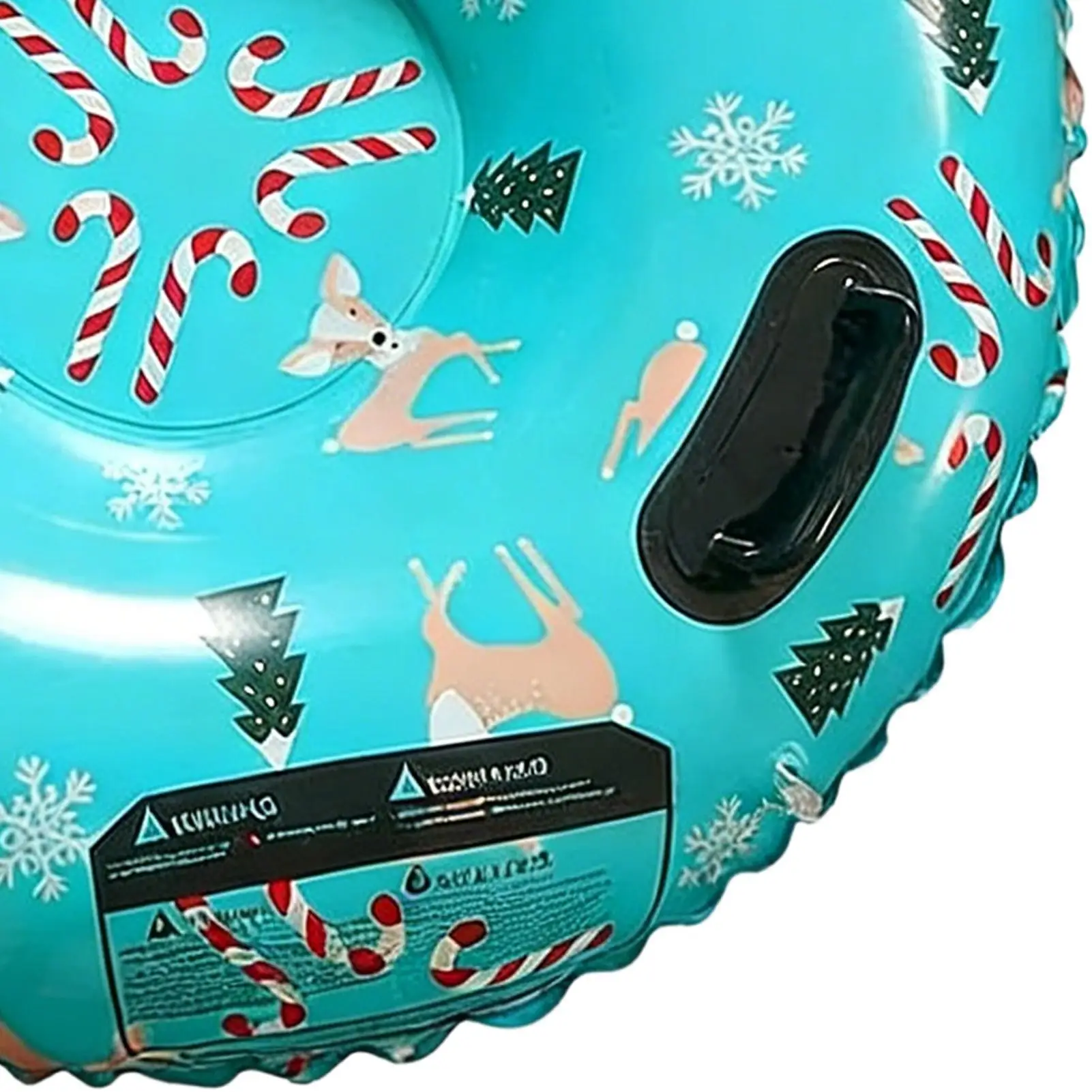 Ski Ring Inflatable PVC Sledding Tube Thicken Snow Tubing Winter Snow Tube with Handle Snow Racer Durable Snow Sled Board