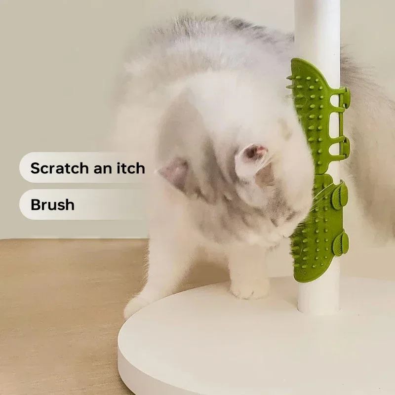 Cat Self Groomer Massager For Indoor Cats Scratcher Scratching Brush Remove Hair Comb Grooming Table Dog Kitten Care Accessories