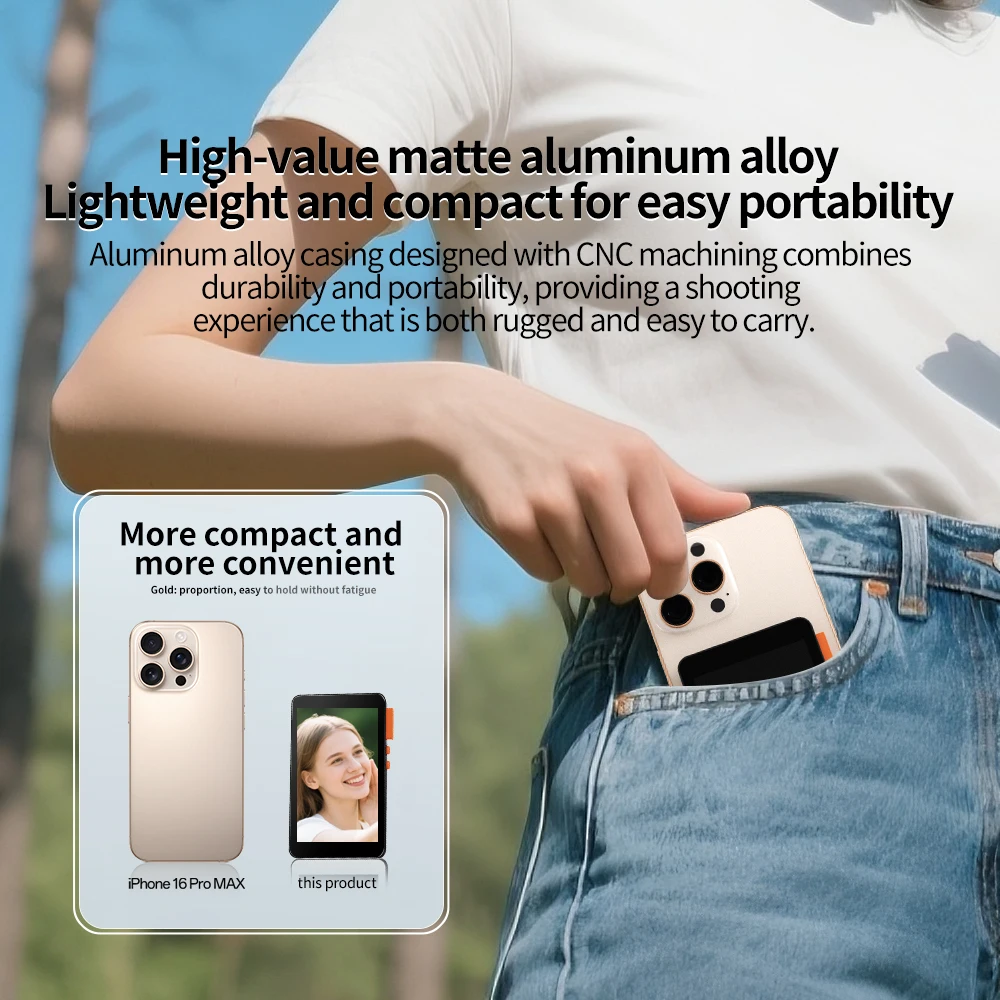 Magnetic Phone Selfie Screen for Smartphone Rear Camera Selfie Assistanc for Smartphone Selfie Vlog Live Stream Video Recording