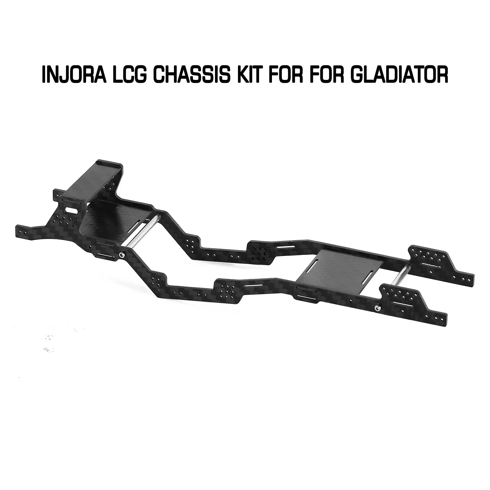 INJORA LCG Carbon Fiber Chassis Kit Frame Girder for 1/24 RC Crawler Axial SCX24 Jeep Gladiator Dodge Power Wagon