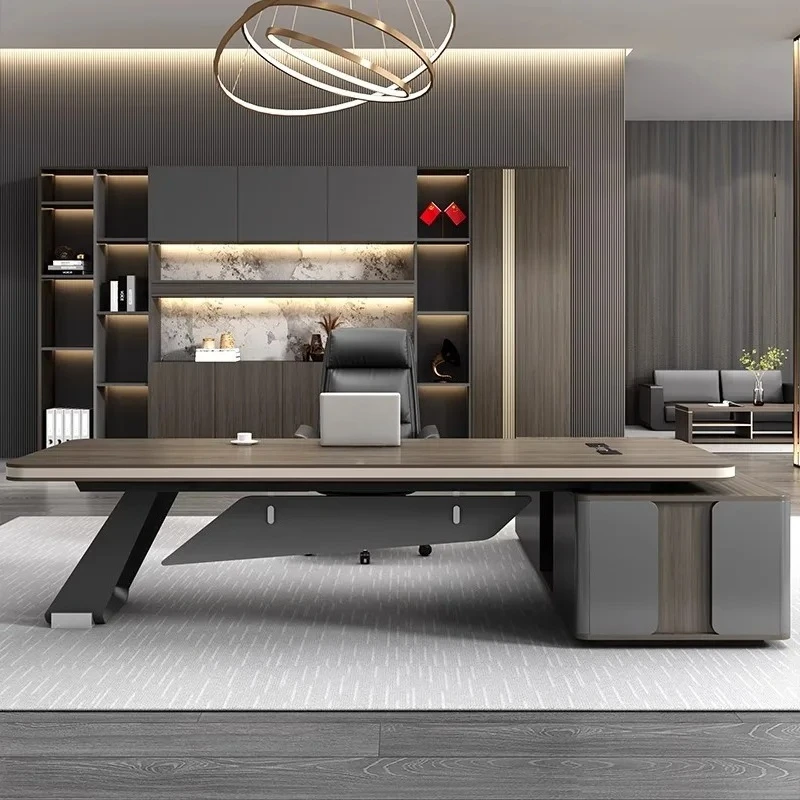 

Simple modern style boss's office desk, high-quality chairman's single person large desk