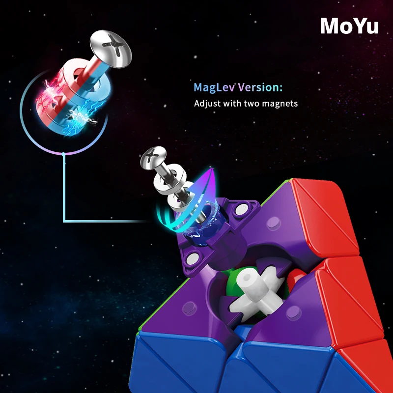 MOYU RS Pyraminx Cubo Magnetico RS M Pyraminx Cubo di Velocità Magica Professionale Maglev Puzzle Giocattolo Regalo Dei Bambini Cubo Magico Puzzle