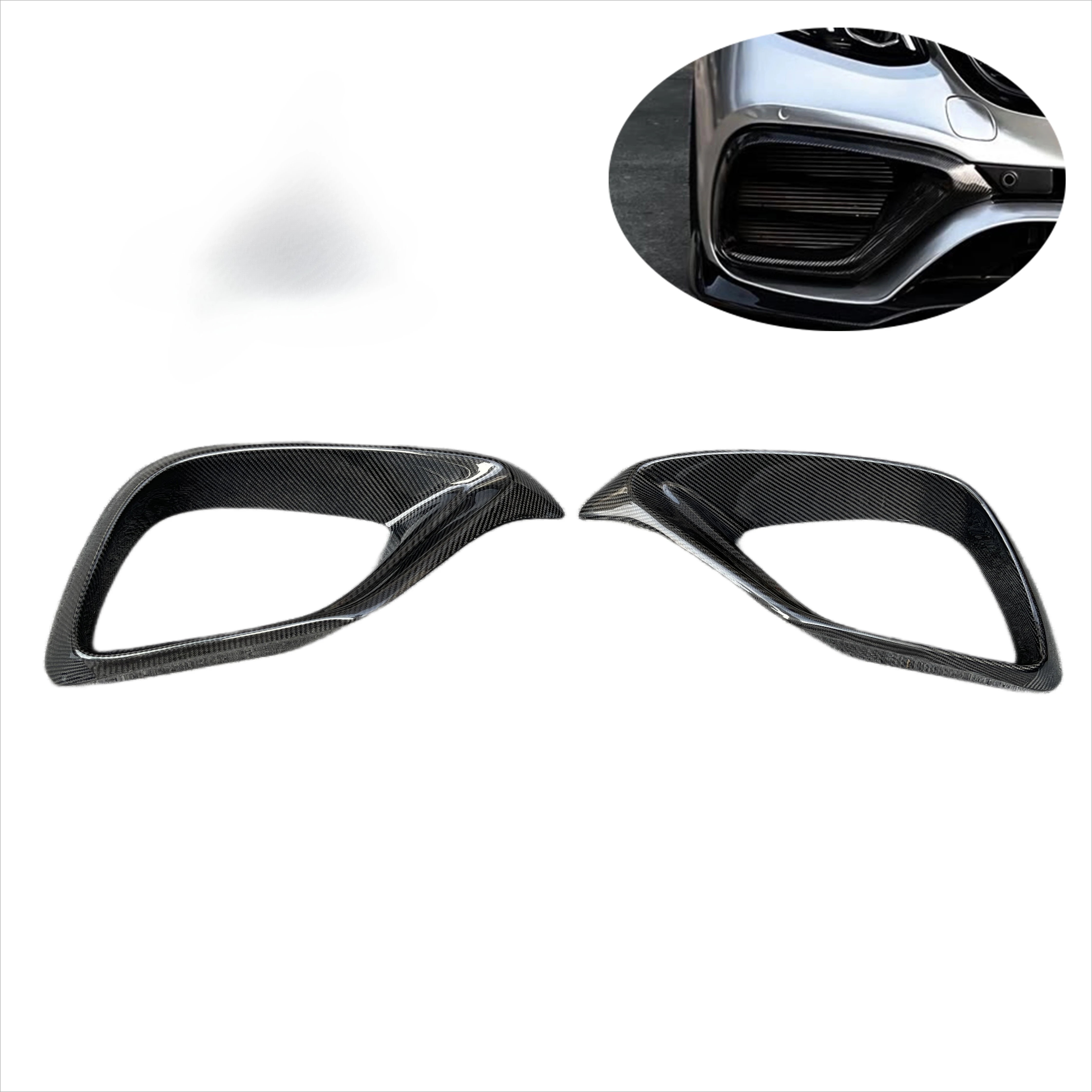 B Tyle Carbon Fiber Front Bumper Air Vent Outlet Cover For Mercedes Benz W213 E63