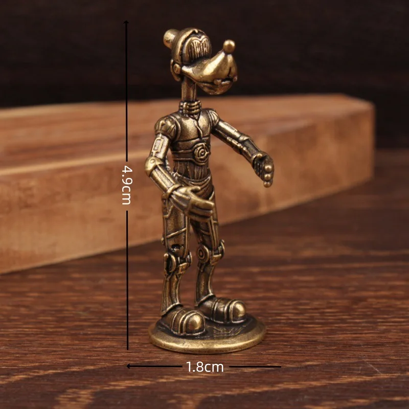 Vintage Donald Duck Robot Creative Crafts Antique Small Brass Ornament Copperware