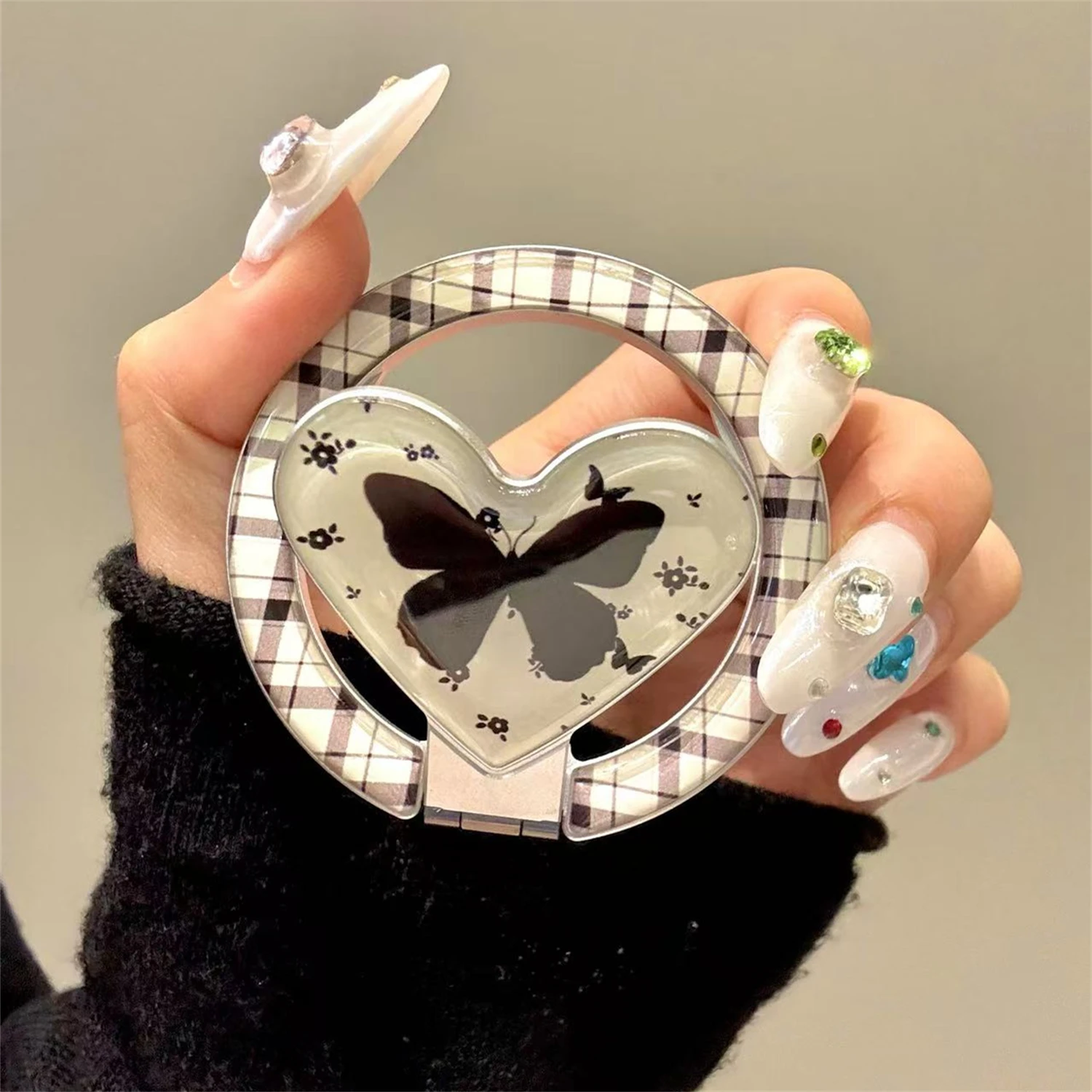 

Korean Cute Magnetic Stand for Magsafe Grip Tok Griptok Bracket Phone Holder Support For IPhone Samsung Pad Smart Tok