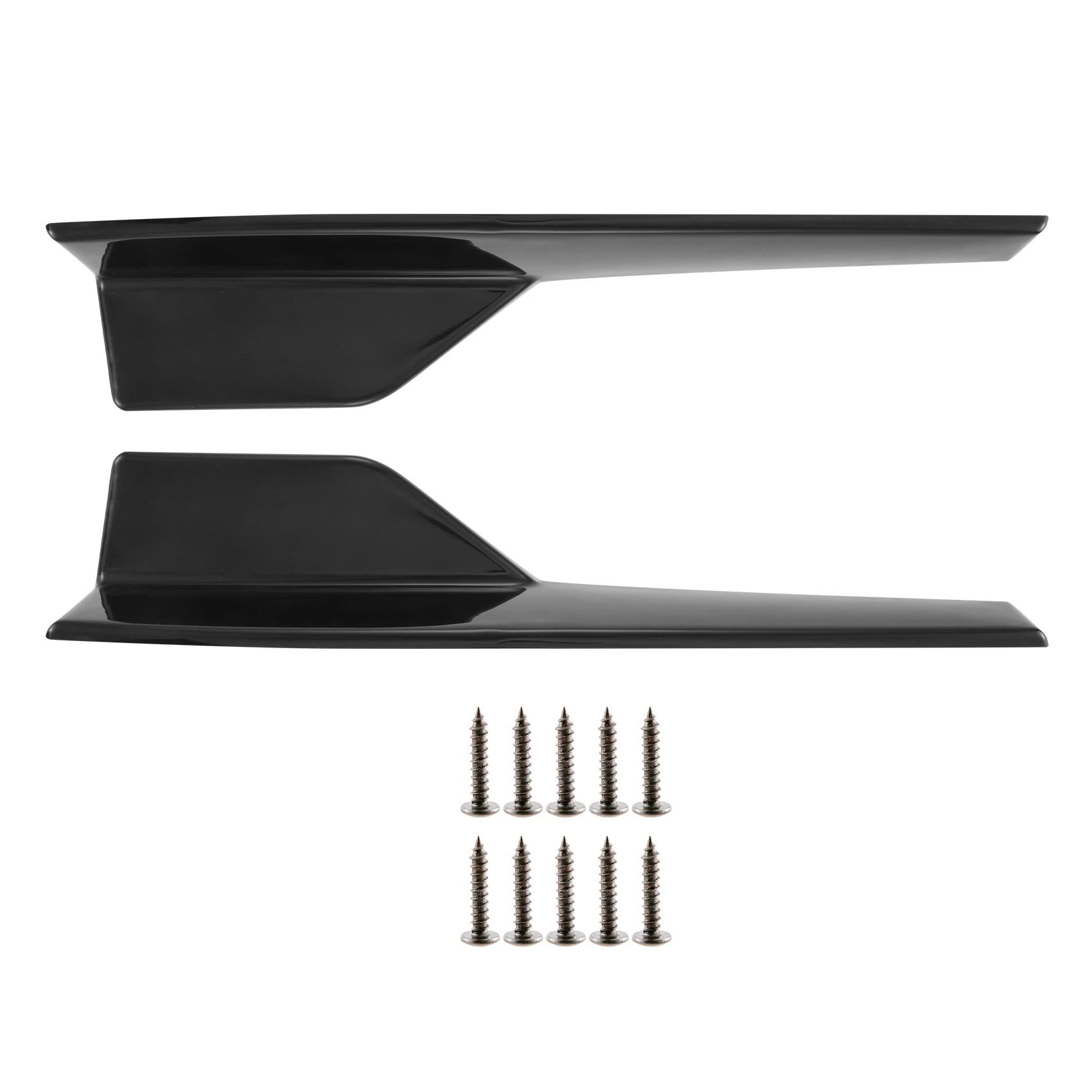 Side Skirts Fits Universal Vehicles Black 450mm Exterior Side Bottom Line Extensions Splitter Lip Car Diffusers(Gloss