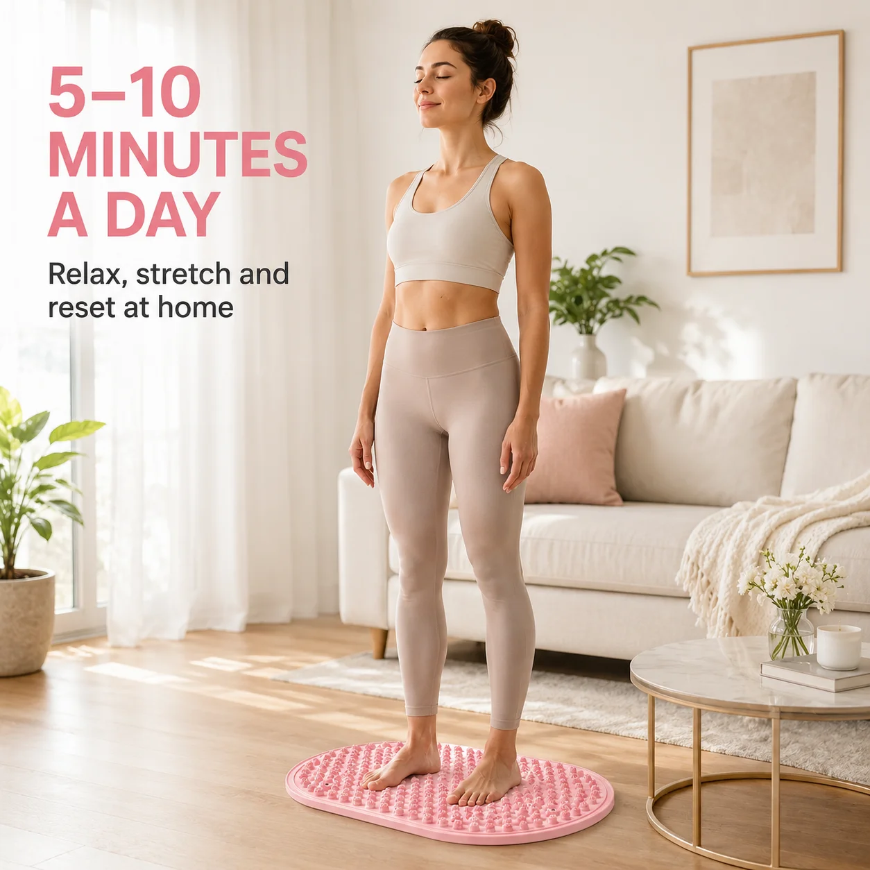 1Pc Silicone Foot Massage Mat 45x75cm Acupressure Board Non Slip Foot Pad with 11 Magnetic Points Home Fitness